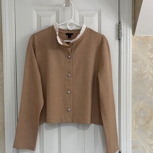 Ann Taylor Tan Button-Up Blouse